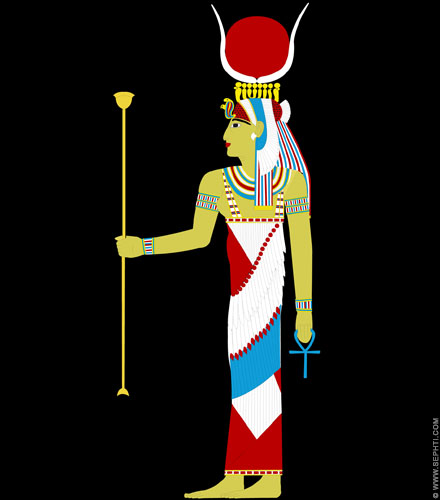 Illustratie Isis. ©R.Bloom, Egyptianrealms.com