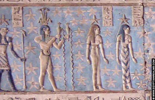 Sterrenbeeld Waterman in de Dendera Tempel. Copyright EgyptianRealms.com