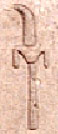 Oud-Egyptisch hieroglief van een instrument.
