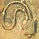 Oud-Egyptisch hieroglief van een amulet.