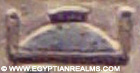 Oud-Egyptisch hieroglief van een deksel.