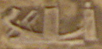 Oud-Egyptisch hieroglief van een boot.