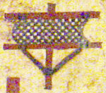 Oud-Egyptisch hieroglief van een mast met doek.