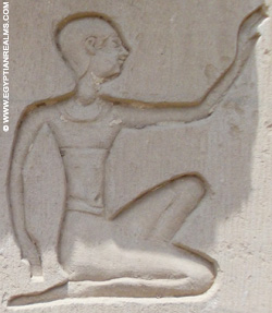 Oud-Egyptisch hieroglief van een persoon.