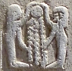 Oud-Egyptisch hieroglief van personen.