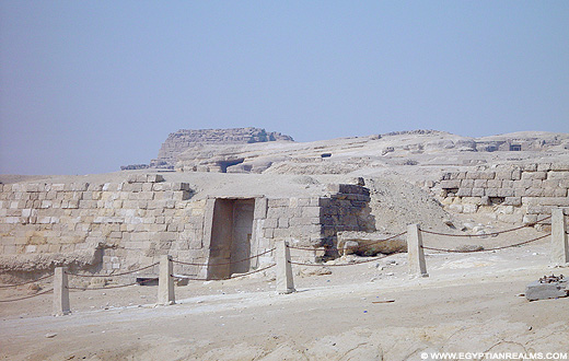Mastaba restanten in Gizeh.