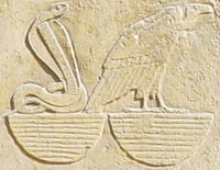 Hieroglief van Nekhebet en Uadjet.