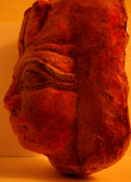 Mummie masker van zijkant.