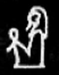 Oud-Egyptisch hieroglief van een heer.