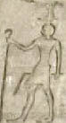Oud-Egyptisch hieroglief van een man met stok.
