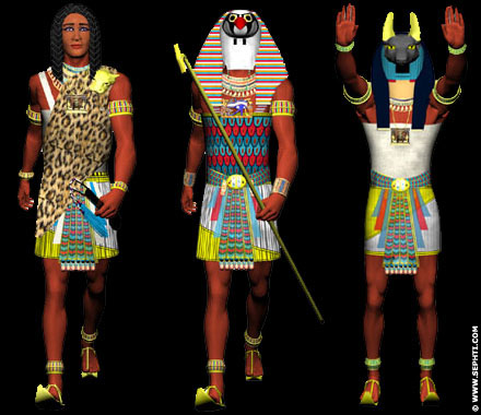 Reconstructie kleding Egyptische ingewijden.