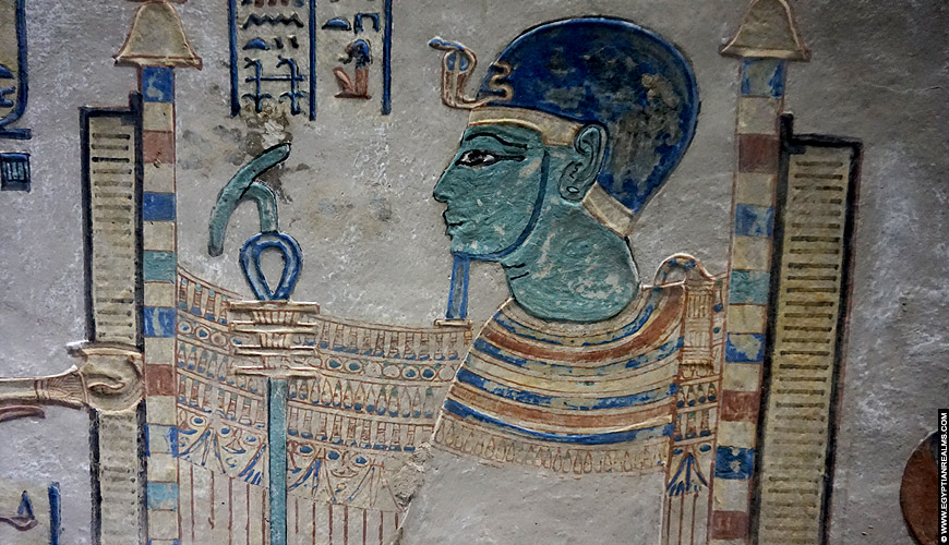 Relief of Ptah from the tomb of Amen Kopshef