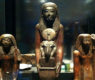 Statue's of Ancient Egyptian Priest. RMO Leiden.