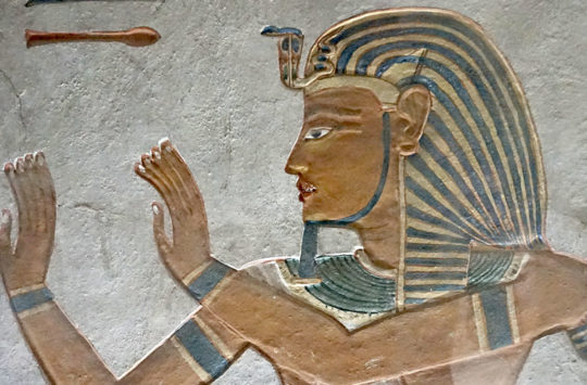 Relief of pharaoh from the tomb of Kha-m-Waset.