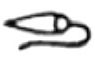 Egyptian hieroglyph of a lotus flower.
