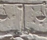 Ancient Egyptian hieroglyph of a scale.