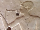 Relief of pharaoh Seti I at Abydos.
