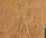 Ancient Egyptian hieroglyph of winged man